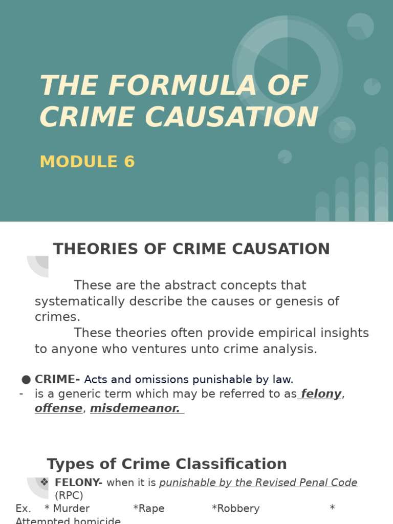 Theories of Crime Causation Explained | PDF | Crimes | Crime & Violence