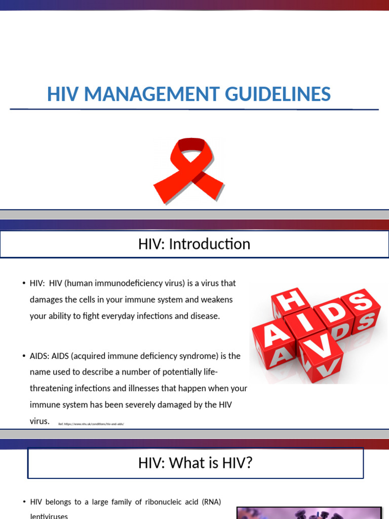 Comprehensive HIV Management Guidelines | PDF | Hiv | Virus