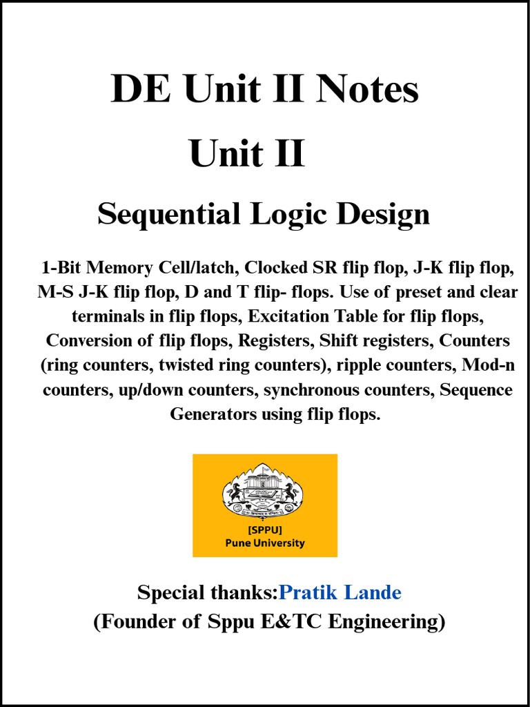 Sequential Logic Design Notes | PDF