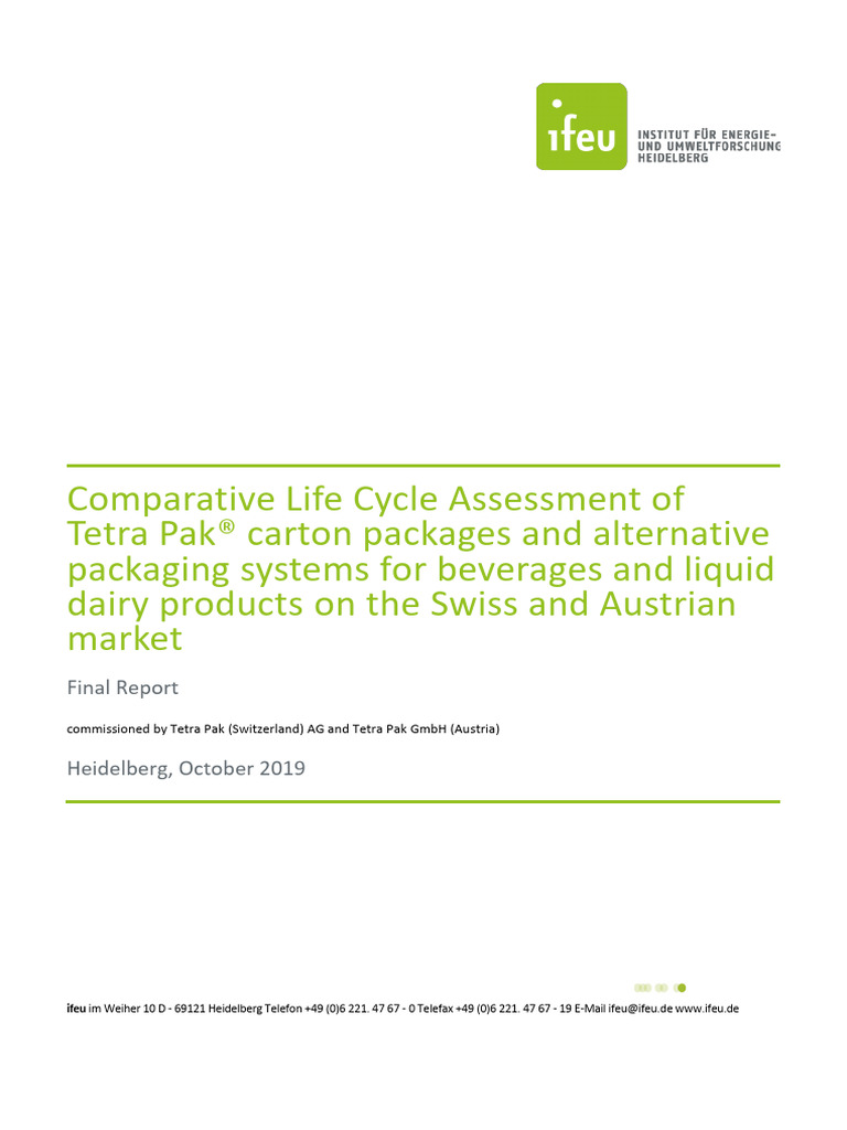 Lca Ifeu 2019 Austria Switzerland | PDF | Life Cycle Assessment | Recycling