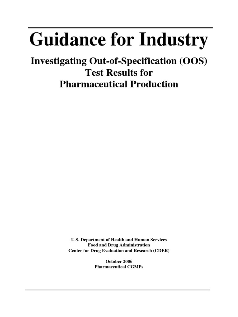 OOS Test Results Investigation Guide | PDF