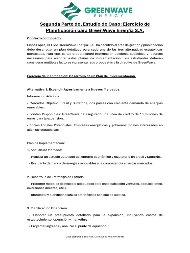 Estudio de Caso Análisis Del Contexto Económico Empresarial en ...