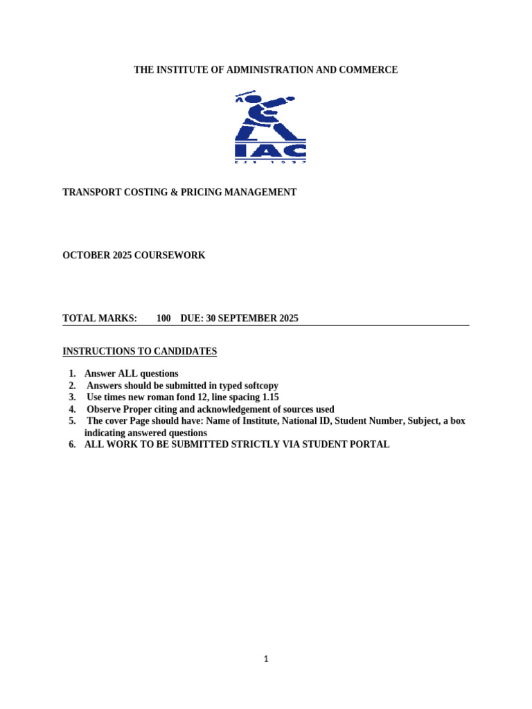 Docs - 20250825-Transport Costing N Pricing Management | PDF