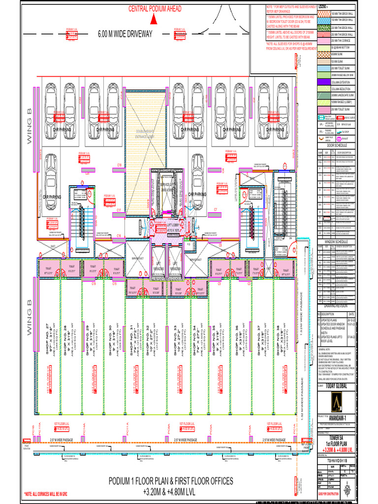 Podium and First Floor Plan Details | PDF | Building Technology ...