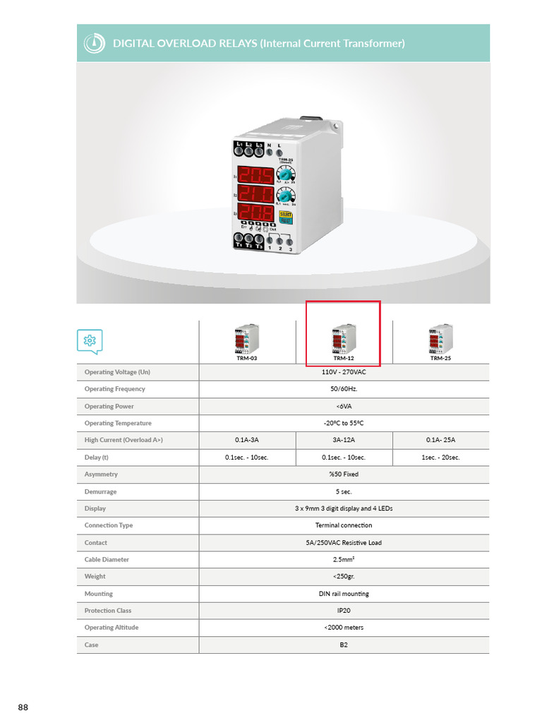 Digital Overload Relay User Guide | PDF | Mains Electricity | Computer ...