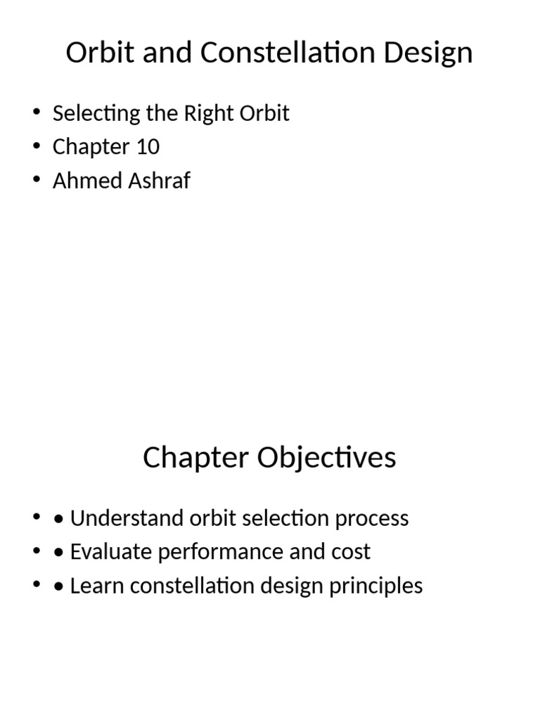 Orbit and Constellation Design Guide | PDF | Celestial Mechanics ...