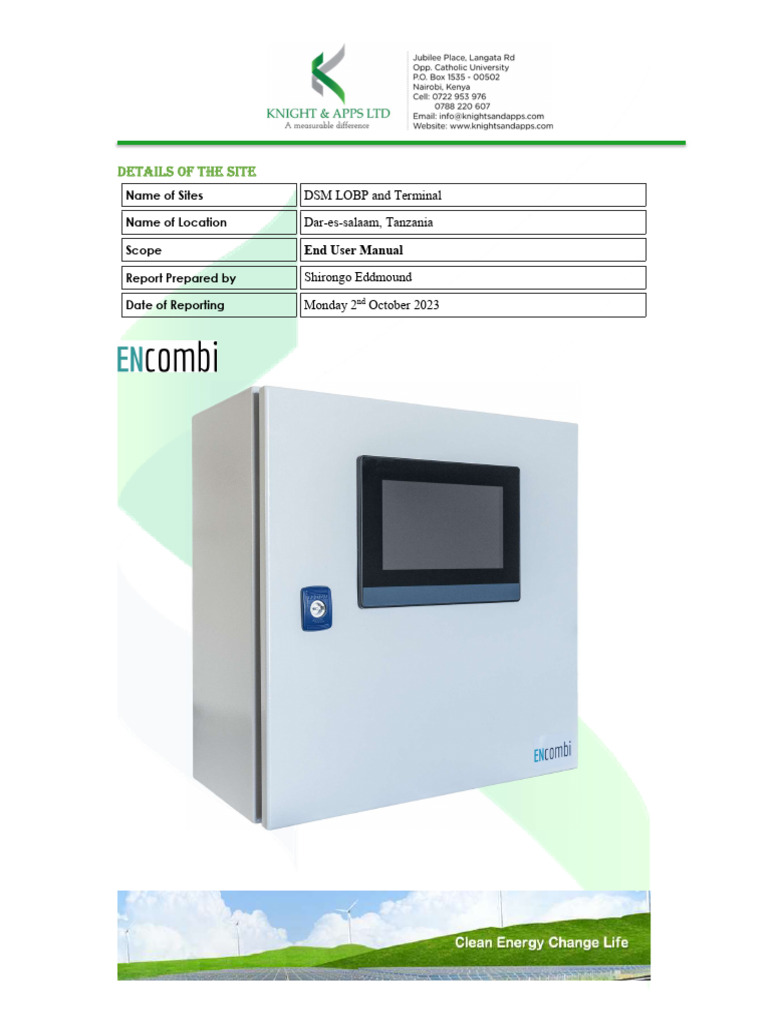 DSM TOTAL Encombi End User Manual | PDF | Photovoltaics | Electrical Grid