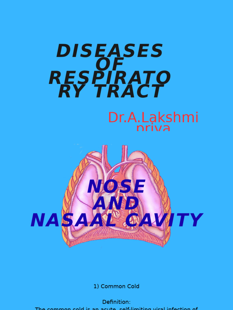 Respiratory Tract Diseases Overview | PDF | Lung | Respiratory Tract
