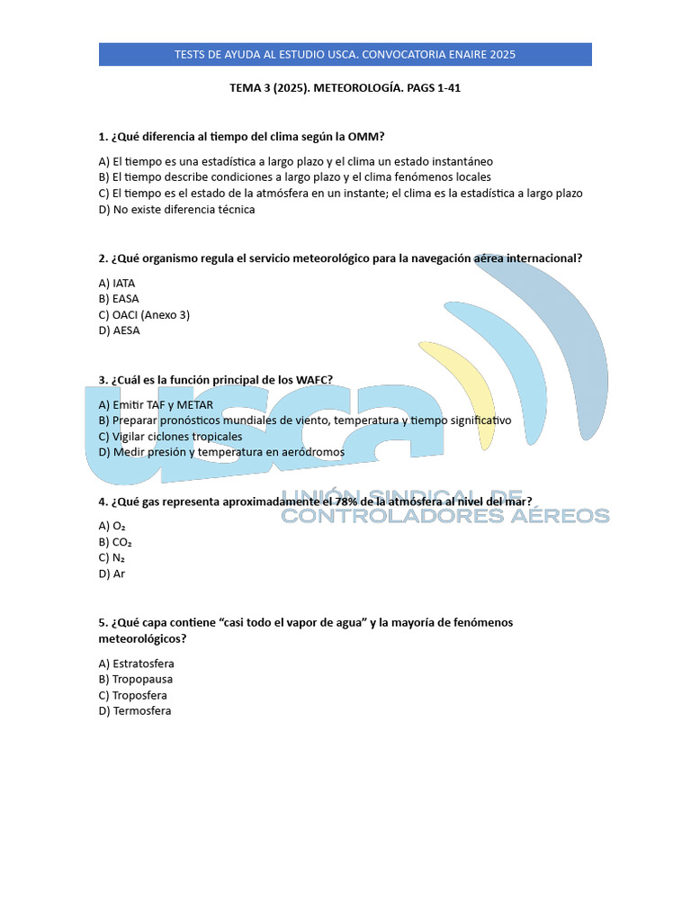 Test Tema 3 (2025) Pags 1-41 | PDF | Herida | Atmósfera
