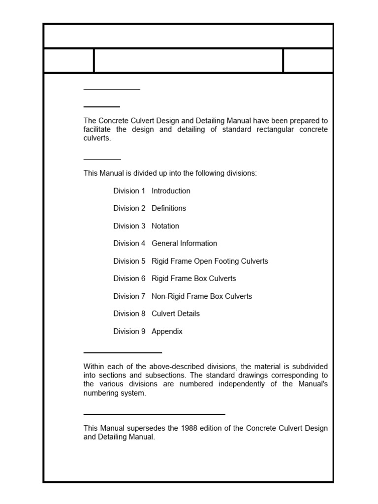 Concrete Culvert Design Manual 2003 | PDF