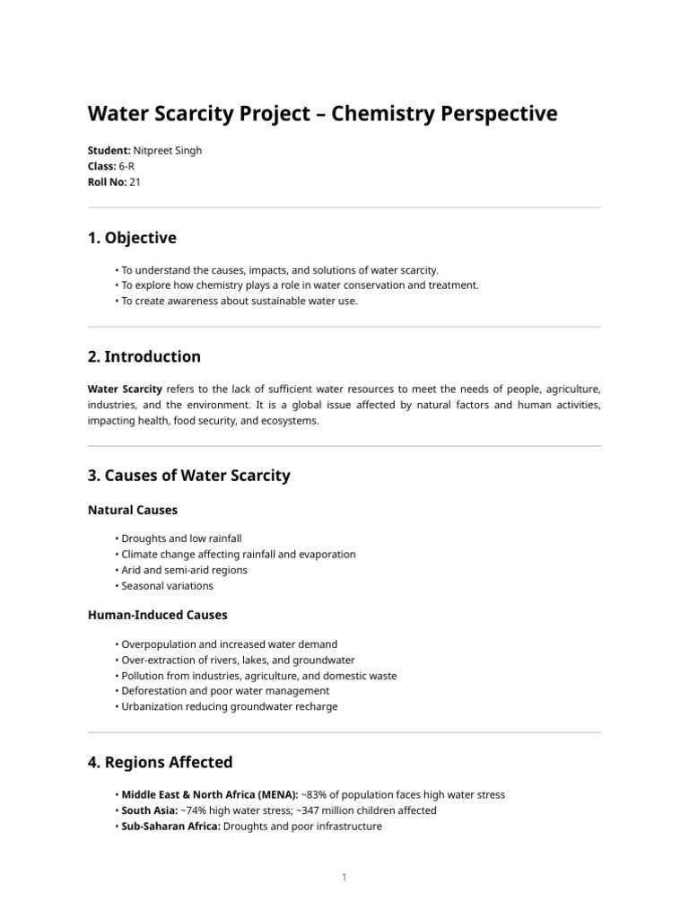 Understanding Water Scarcity Solutions | PDF | Water Scarcity | Water