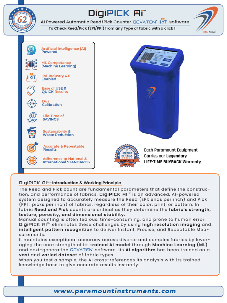 AI Fabric Reed & Pick Counter System | PDF | Calibration | Artificial ...