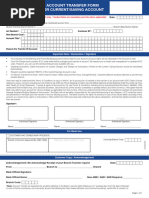 Savings & Salary Account Conversion Form | PDF | Banks | Business