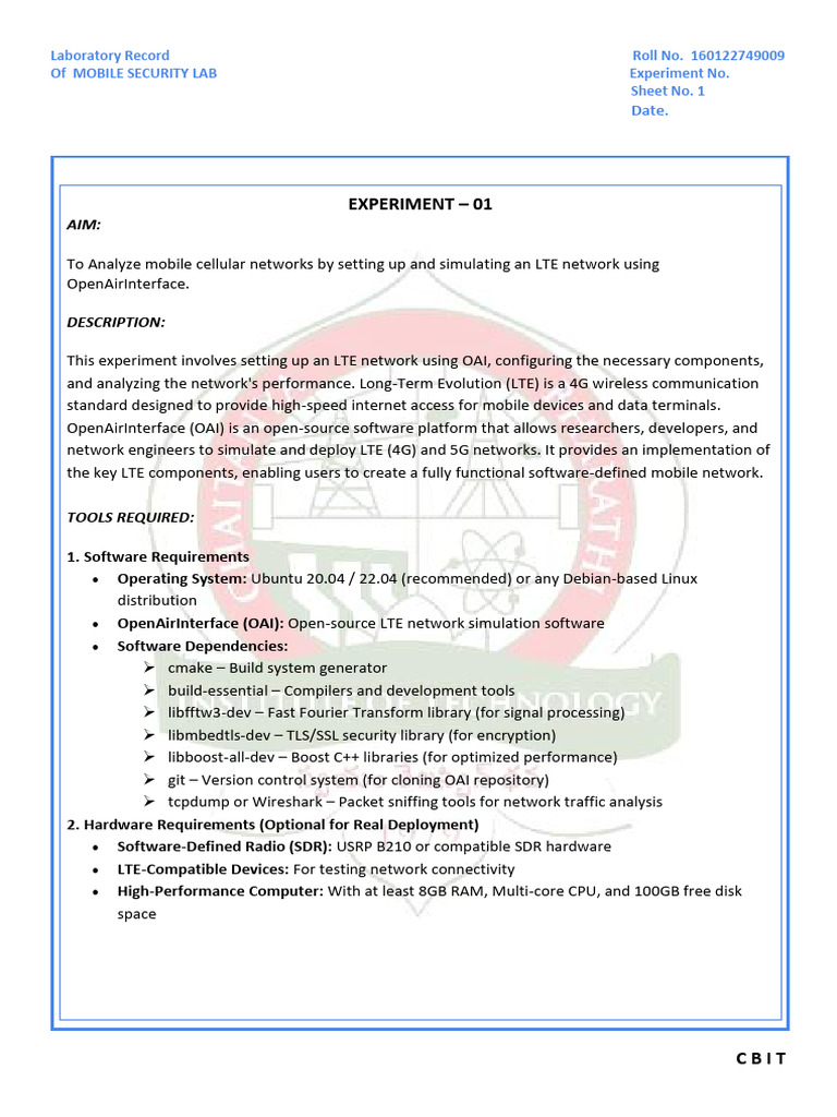 LTE Network Setup with OpenAirInterface | PDF | Computer Network ...