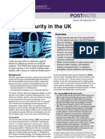Cyber Security in the UK - Houses of Parliament Parliamentary Office of Science & Technology. POST-PN-389
