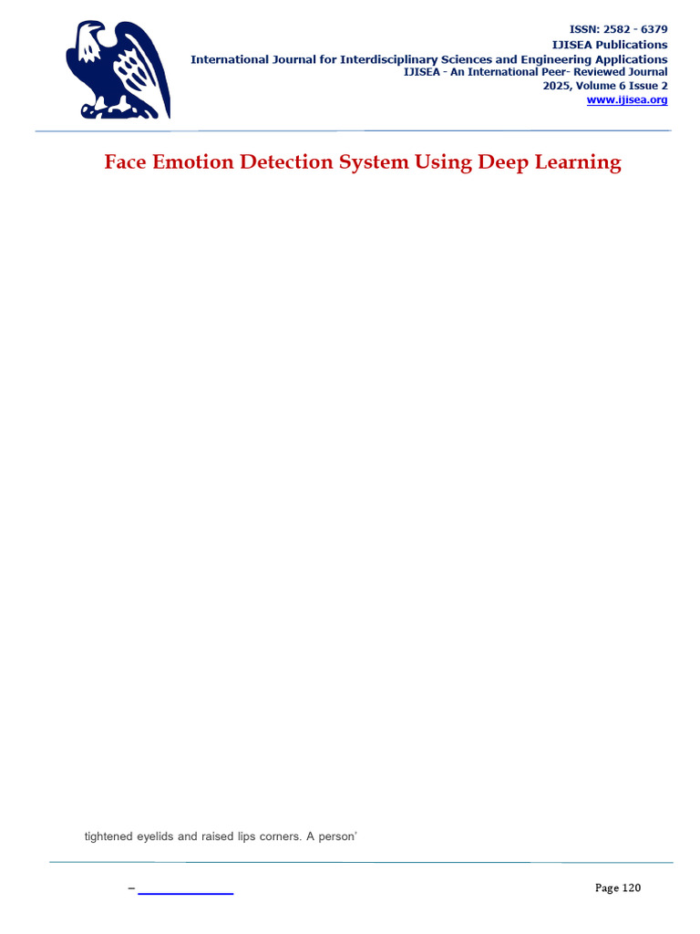 Face Emotion Detection System Using Deep Learning | PDF | Emotions | System