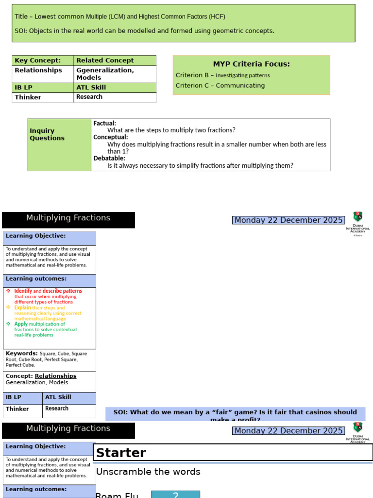 Understanding Multiplying Fractions | PDF | Multiplication | Mathematics