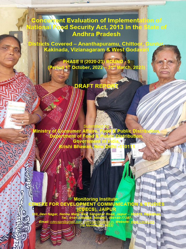 NFSA 2022-23 Evaluation Report: Andhra Pradesh | PDF