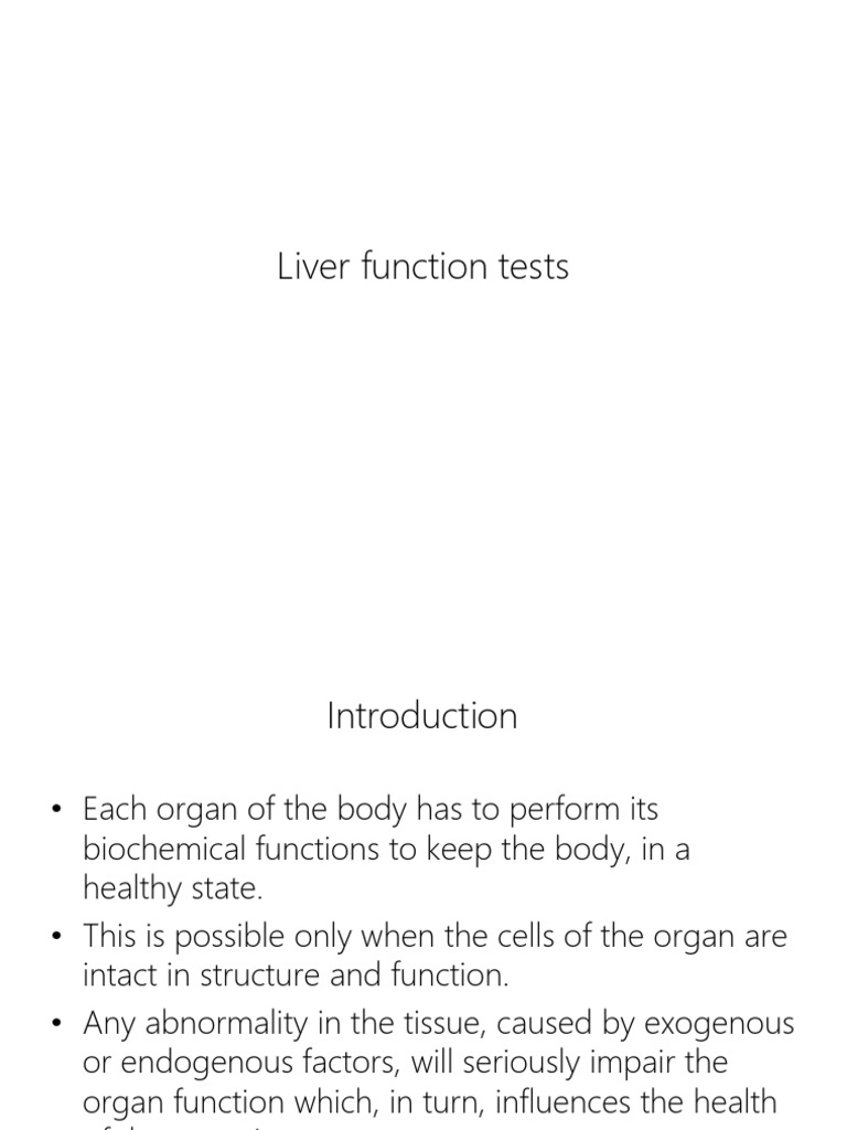 Comprehensive Guide to Liver Function Tests | PDF | Alanine ...