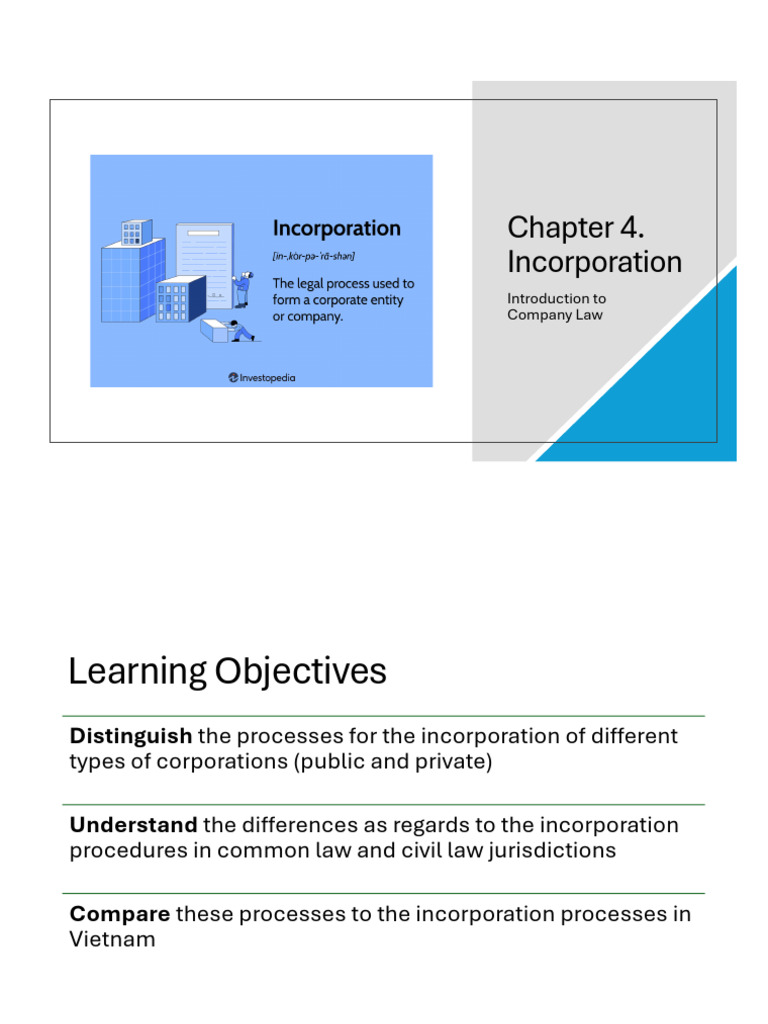 Incorporation | PDF | Articles Of Association | Corporations