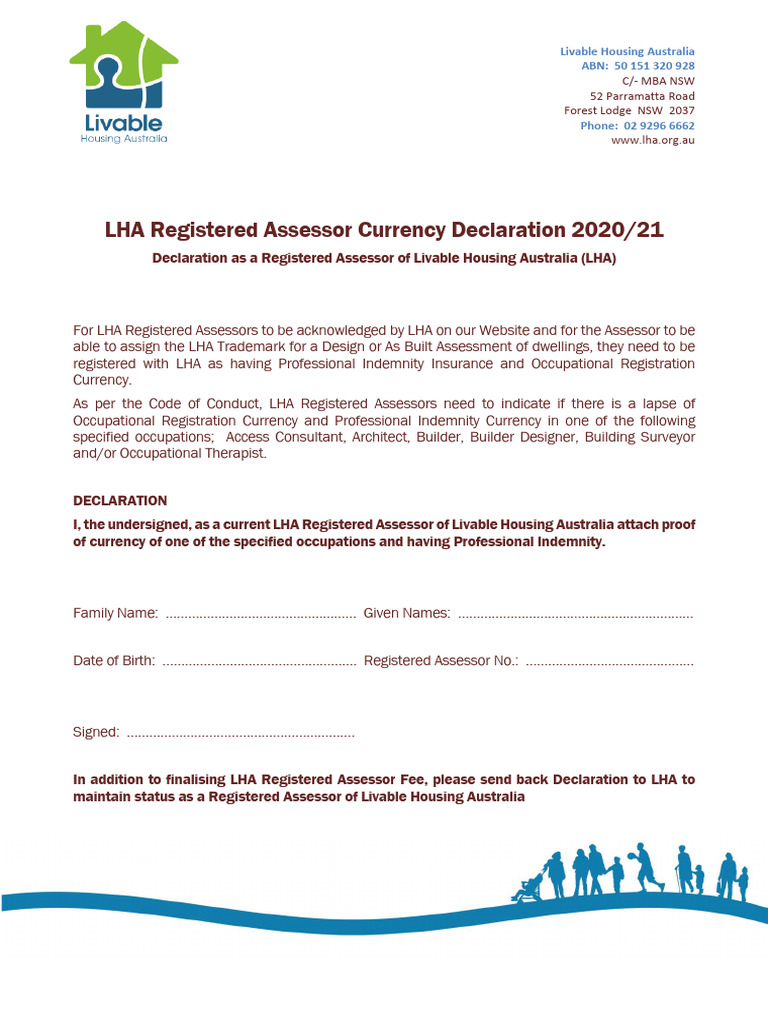 LHA Declaration Form 2020 | PDF