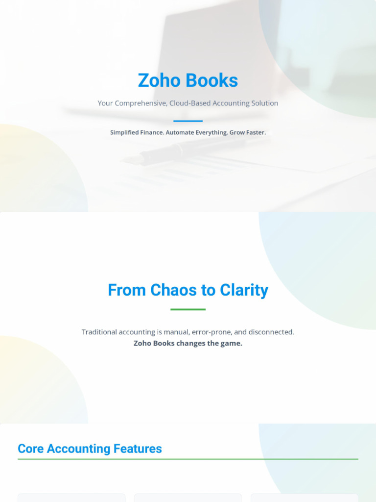 Zoho Books Overview | PDF