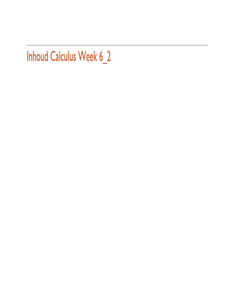 Calculus Week 6 2 | PDF