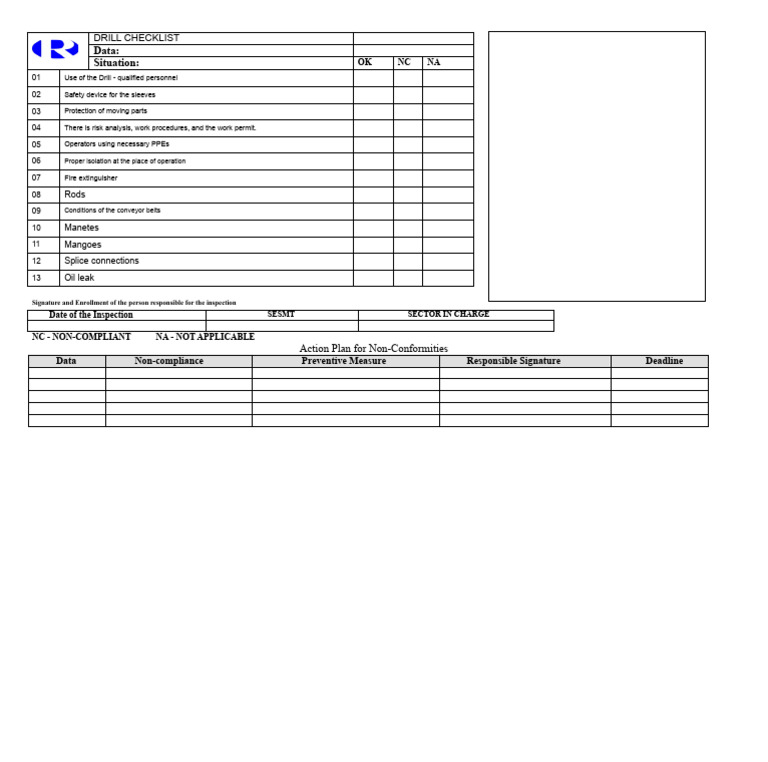 DRILLING RIG CHECKLIST | PDF