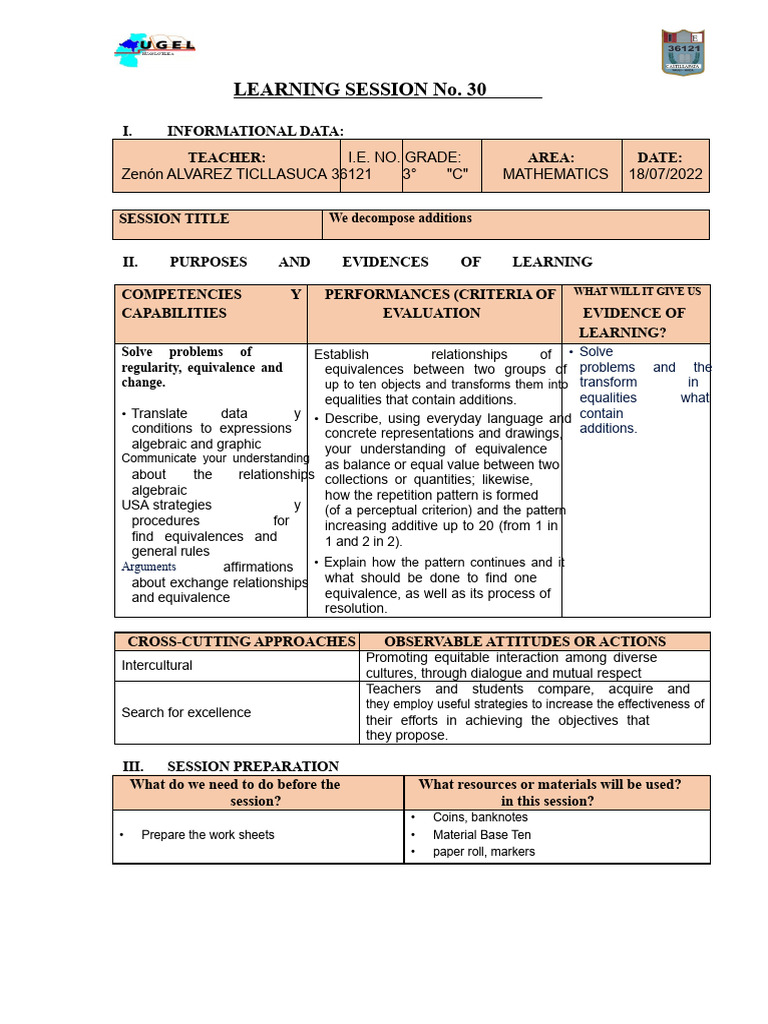 Decomposing Additions in Math Class | PDF | Mathematics | Learning