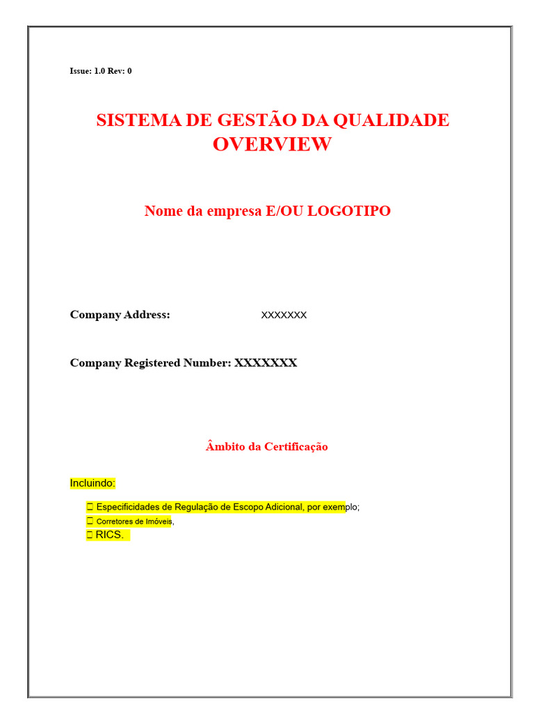 Sistema de Gestão da Qualidade ISO 9001 | PDF | Qualidade (negócios ...