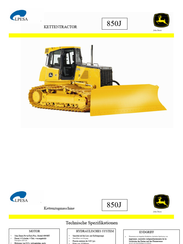 Bulldozer 850j | PDF