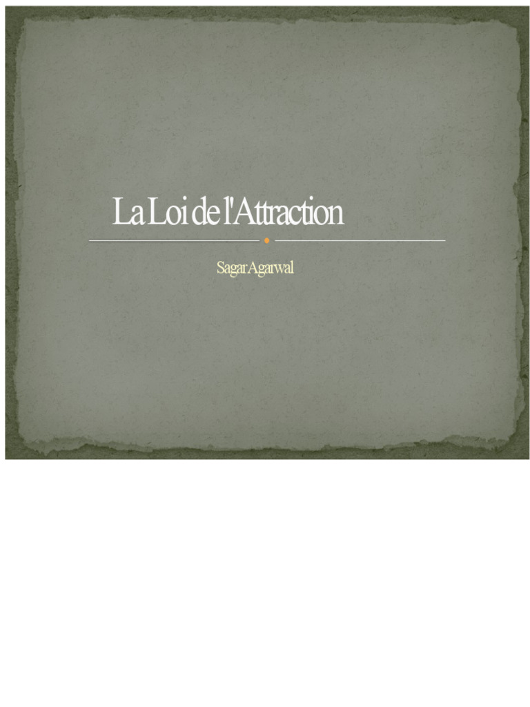 Comprendre la Loi de l'Attraction | PDF | Loi de l'attraction (Nouvelle ...