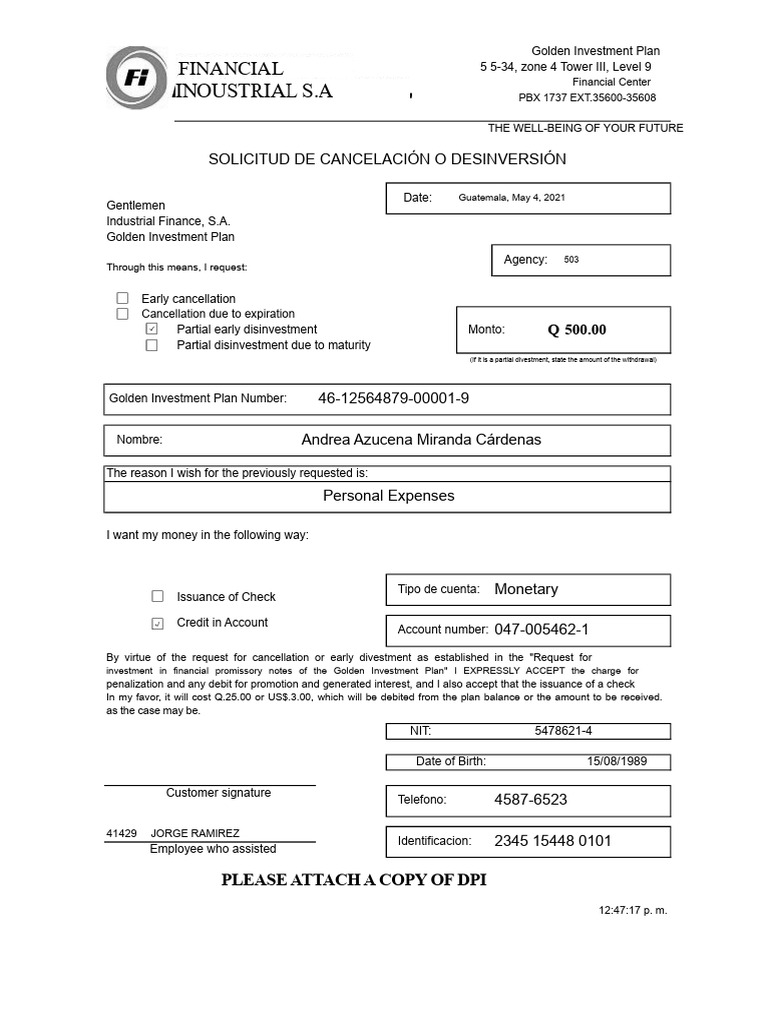 Example Withdrawal Letter Format | PDF | Investing | Private Sector