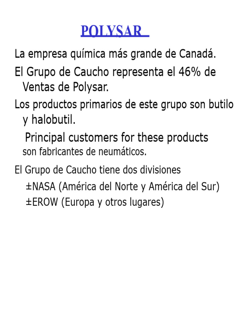 Análisis Financiero de Polysar y Costos Estándar | PDF | Presupuesto ...