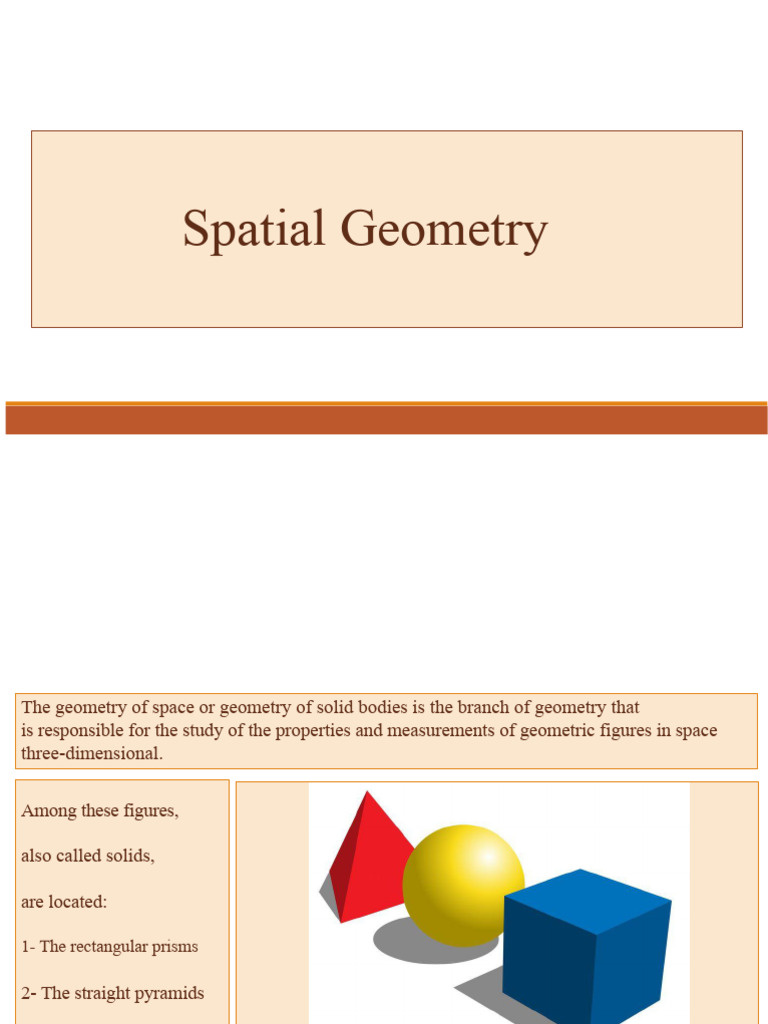 Understanding Spatial Geometry Concepts | PDF | Area | Classical Geometry