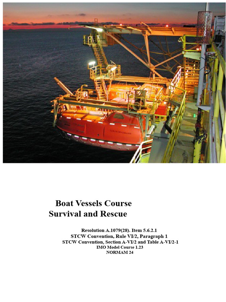 Survival and Rescue Vessels Course | PDF