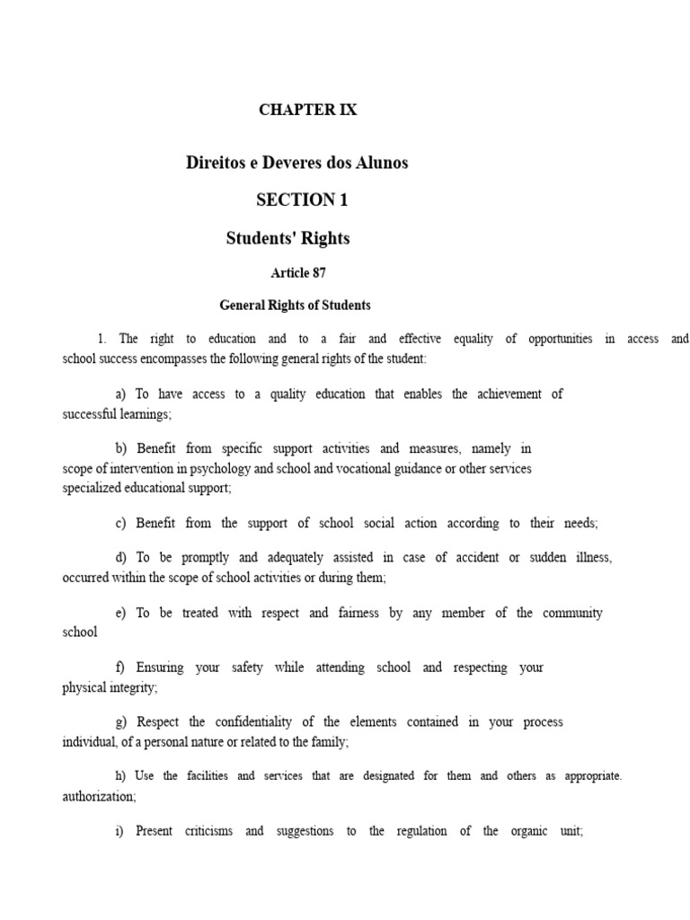 Student Rights and Responsibilities Guide | PDF | Teachers | Schools