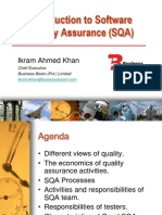 Introduction To Software Quality Assurance (SQA) : Ikram Ahmed Khan