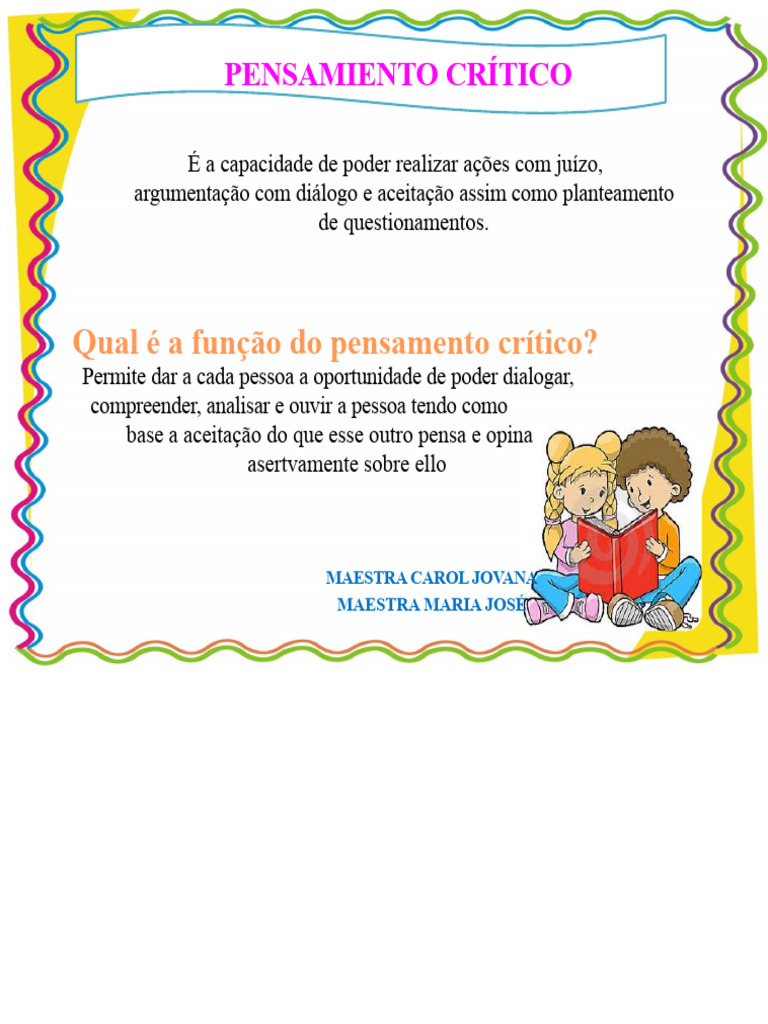 Fomentando o Pensamento Crítico na Educação | PDF
