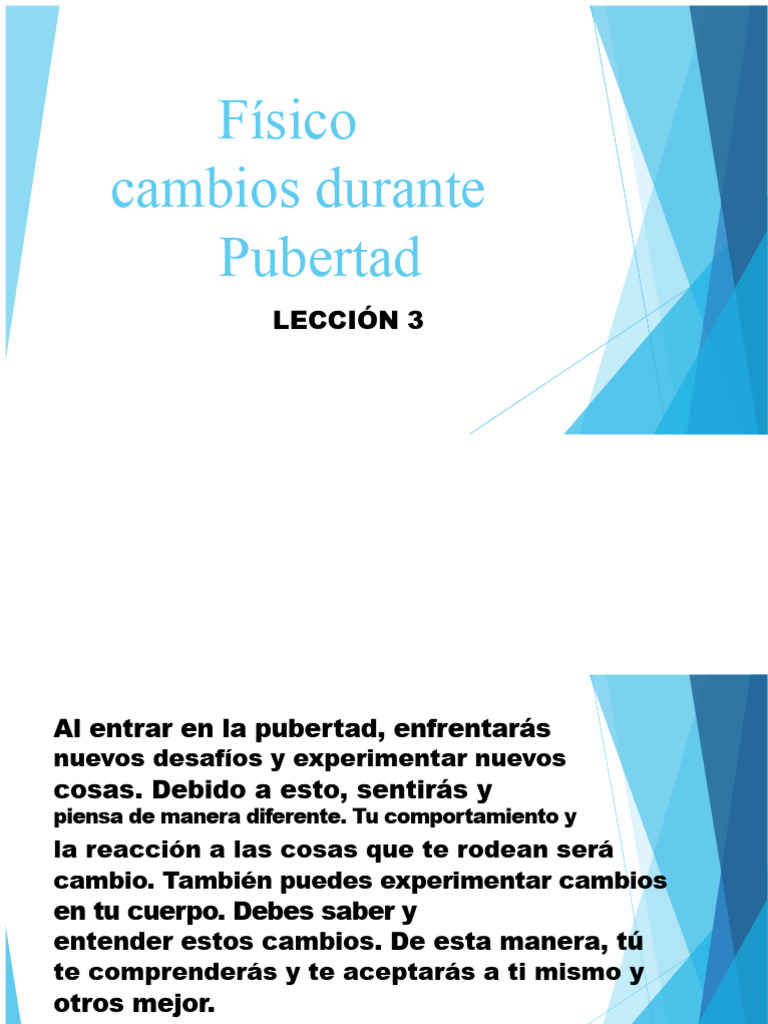 Cambios Físicos y Emocionales en la Pubertad | PDF | Pubertad ...