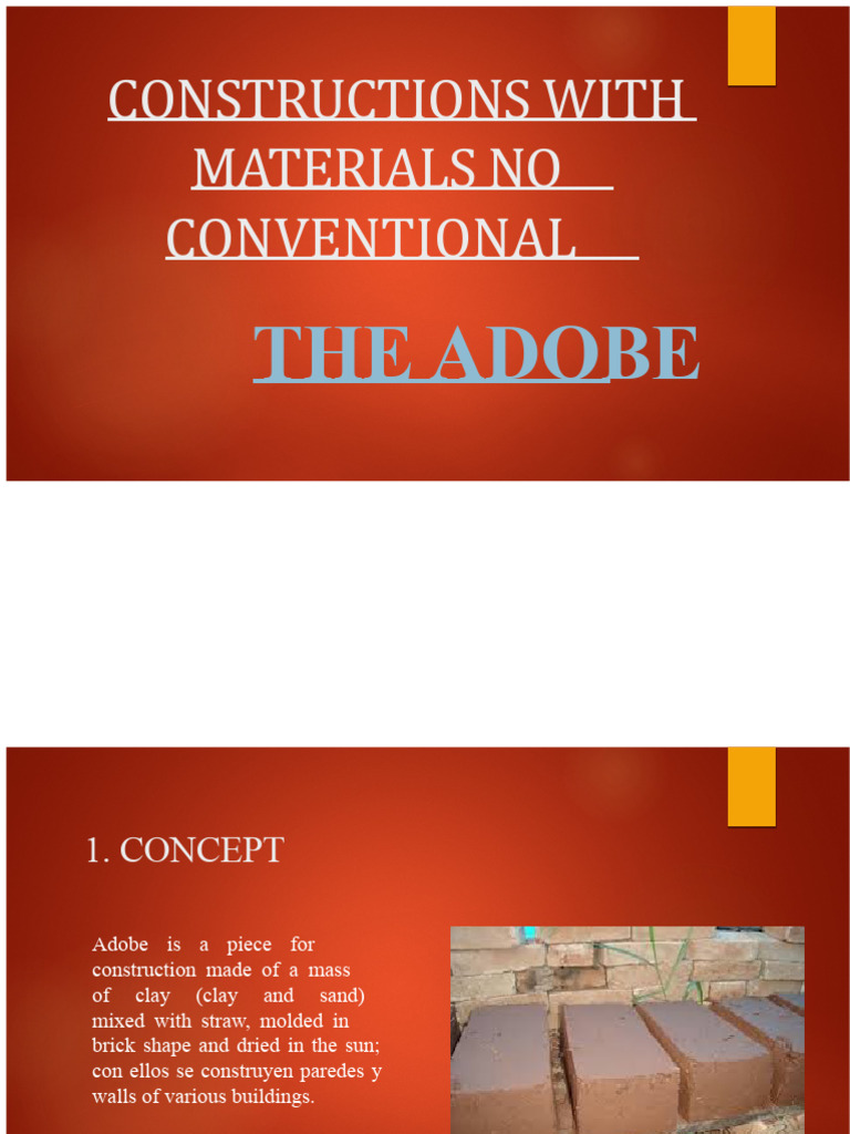 Adobe Construction: Materials & Techniques | PDF | Reinforced Concrete ...