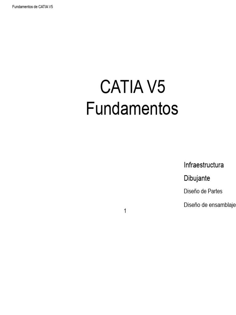 Fundamentos de CATIA V5: Guía Esencial | PDF | Botón (Computación ...