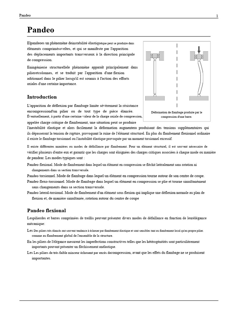 Pandeo | PDF | Flambage | Résistance des matériaux