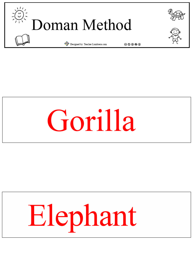 Doman Method: Animal & Object Learning | PDF