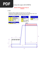Retaining Wall Design with Buttress | PDF | Building Engineering ...