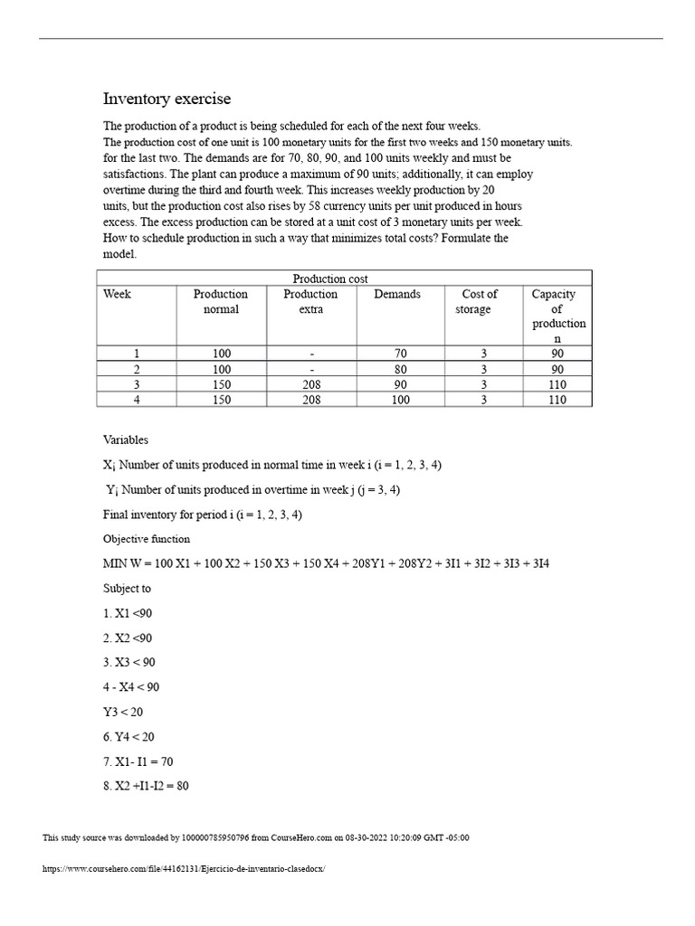 Inventory Exercise Class | PDF | Currency | Inventory