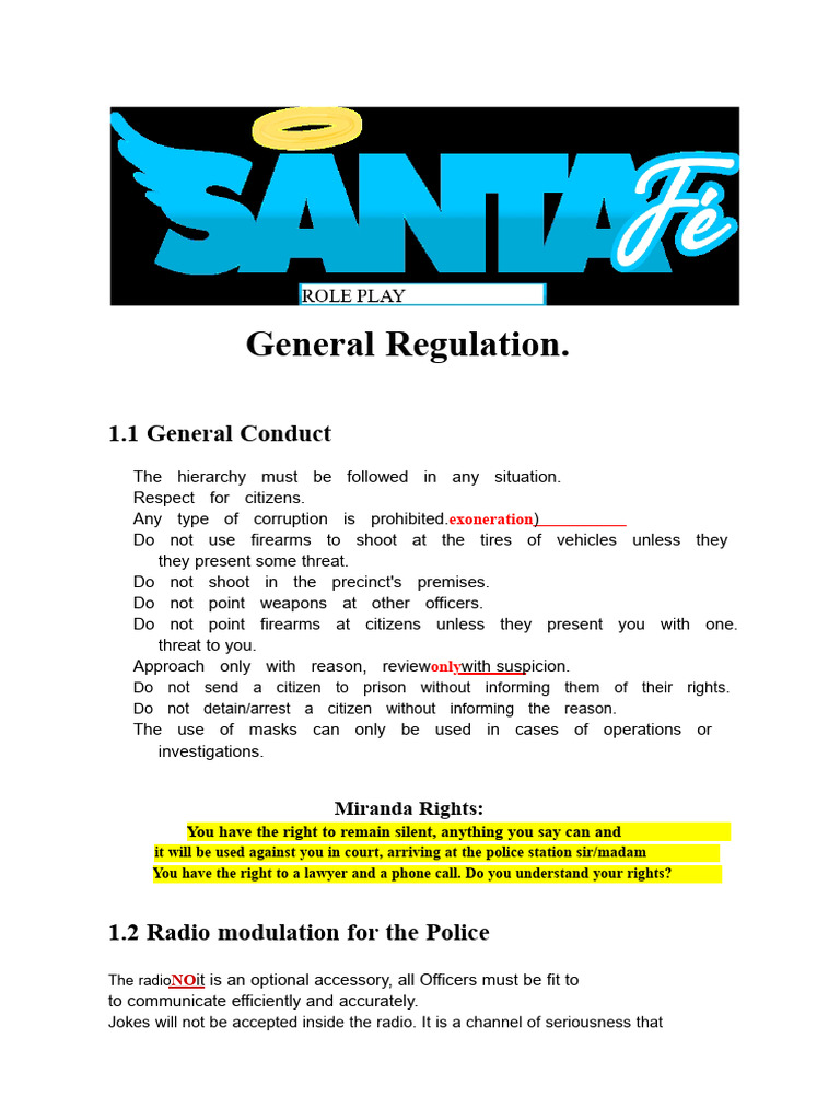 Police Conduct and Communication Guidelines | PDF | Miranda Warning ...