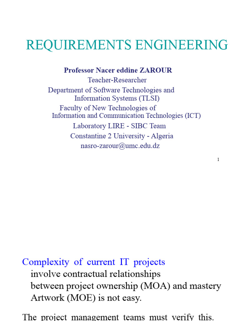 Understanding Requirements Engineering | PDF | System | Verification ...