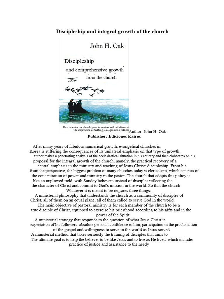 Discipleship and Integral Growth of The Church | PDF