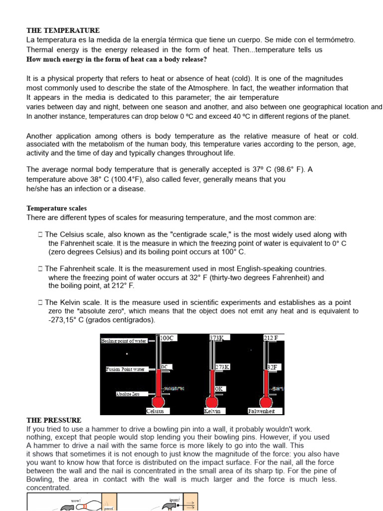 Understanding Temperature and Pressure | PDF | Pascal (Unit) | Temperature